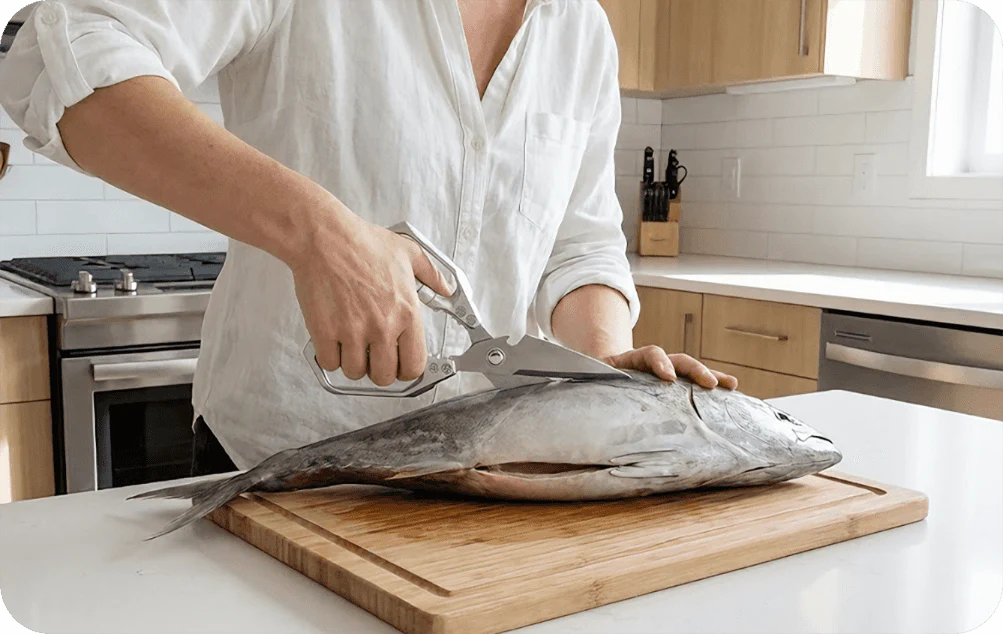 Découpez Poulet, Viande, Poisson & Légumes en 30 Secondes Sans Effort — Ciseaux de Cuisine Multifonctionnel Premium+🎁 Mandoline OFFERTE
